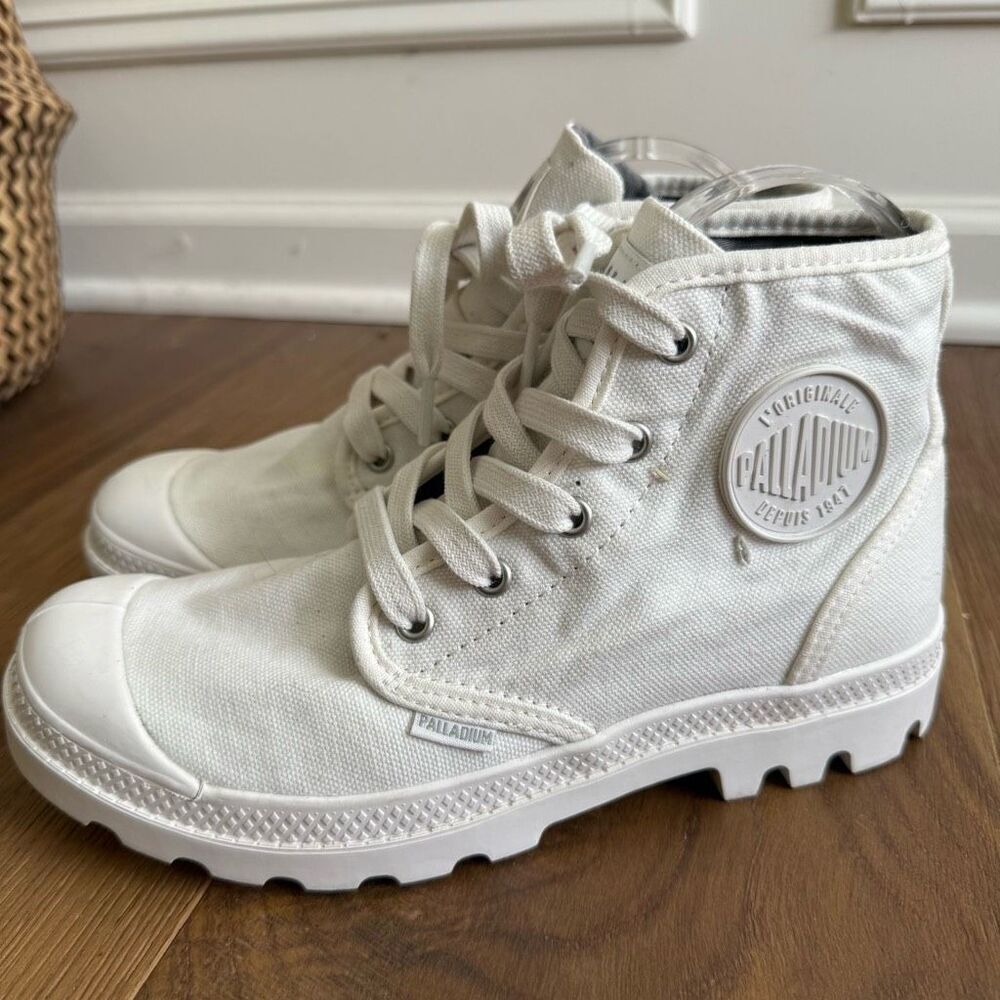 Palladium Pampa Hi Star White Chunky Lug Sole High Top Sneaker 7